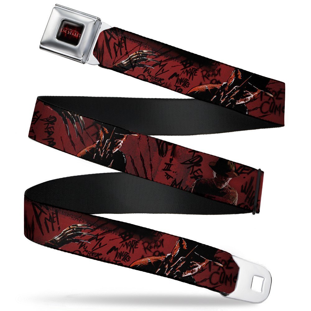 1850 Seatbelt Belt - Freddy 4-Poses/Quote Scrawls/Hand Scratching
